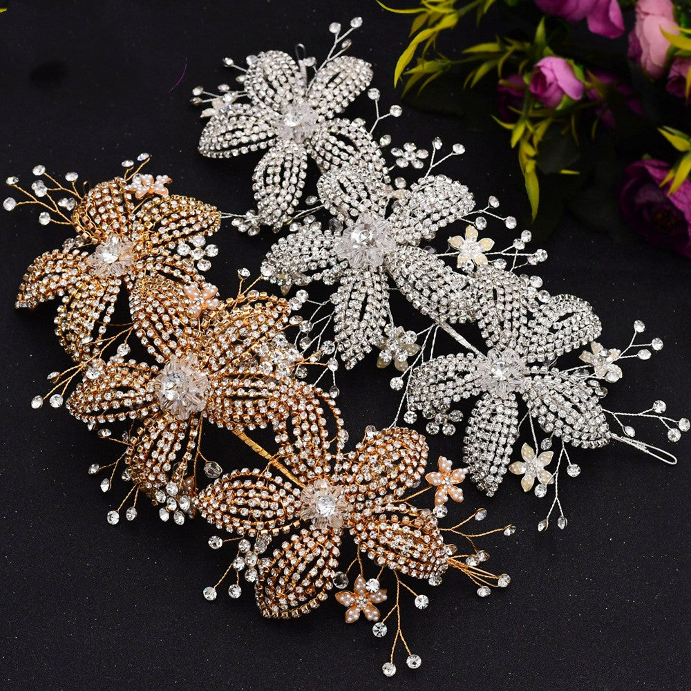Flower Strass Hair Accessories Bande de cheveux mariage mariage