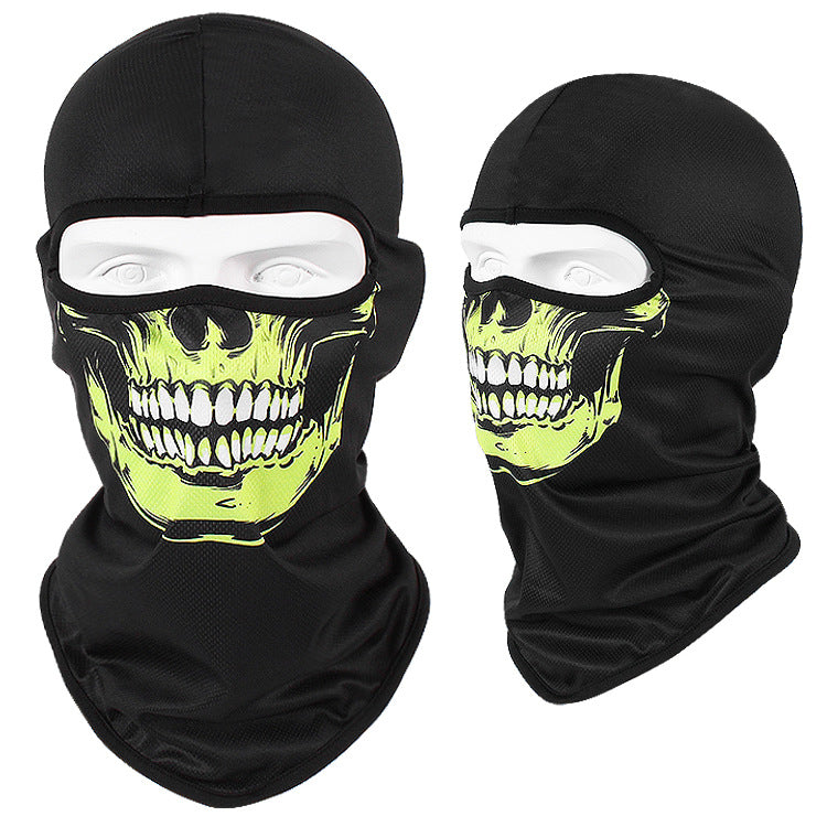 Masque de crâne respirant de moto à tête sèche rapide écran solaire