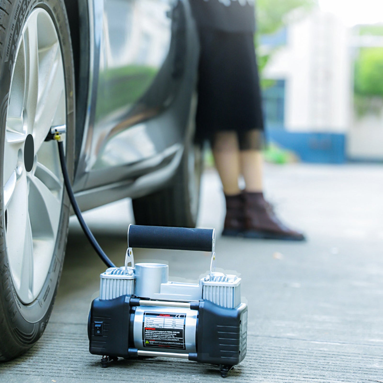 Air de voiture double cylindre métallique haute puissance