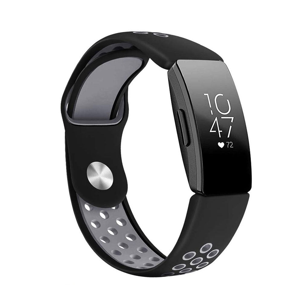Two-tone silicone bracelet with breathable holes