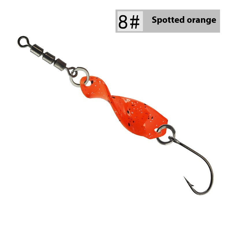 Lure Haute Vitesse Swivel Spiral Tossing Rotation Lure de métal brillant