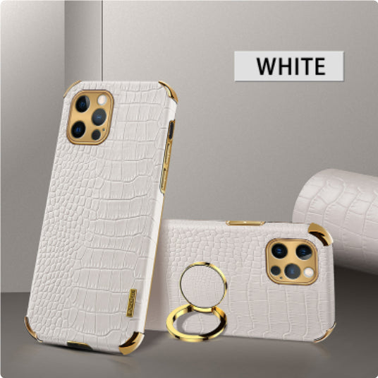 Étui de téléphone à bordure dorée électroplaqué
