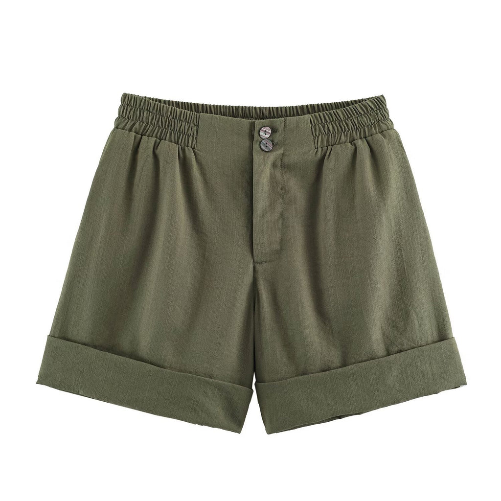 Short occasionnel avec un style Western Hem Curled