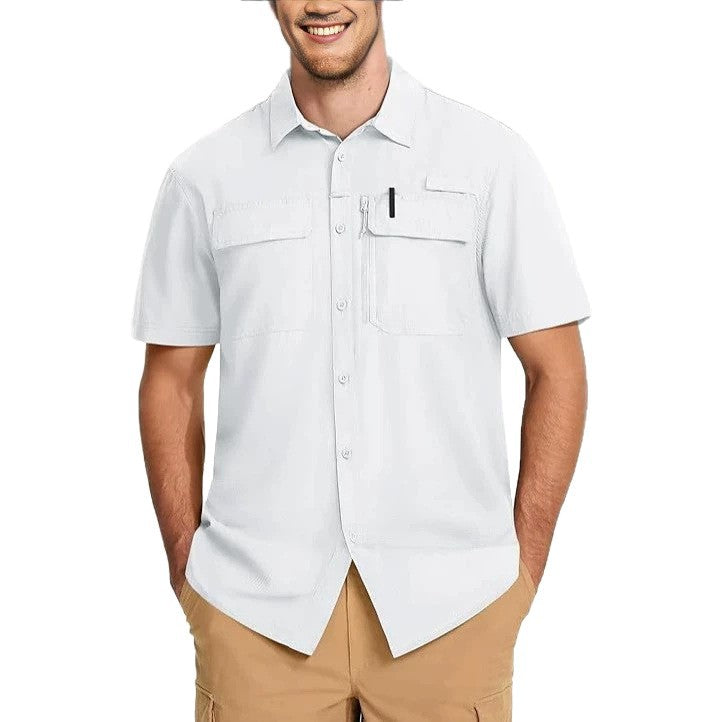 Solid-color Outdoor Quick-sèchement Respirant Chemise légère