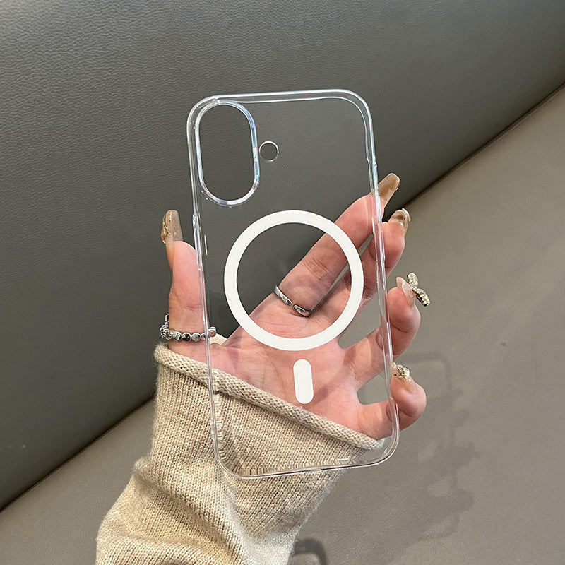 Étui de téléphone magnétique transparent ultra-mince