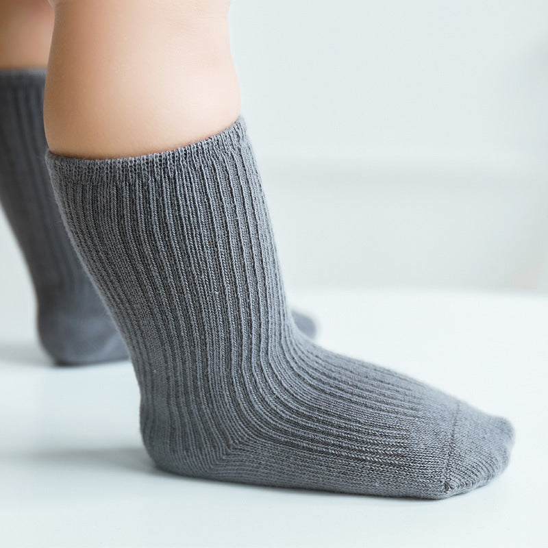 Bébé Style d'automne Chaussettes de jambe non étanches Couleur pure