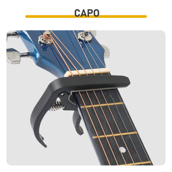 Guitare acoustique bleue de 41 pouces en forme de barrique avec choix