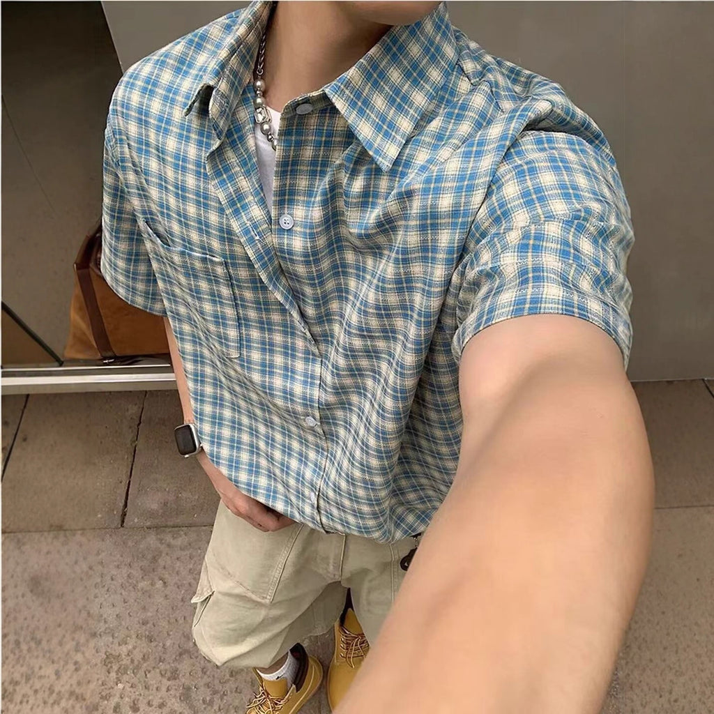 Casual Trendy Ice-silk Chemise Hommes haut de gamme Streetwear Edgy-cool Veste