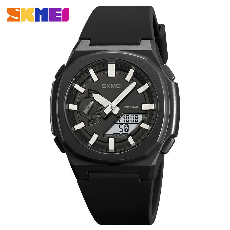 Electronic Watch Middle School Student Commuter Dual-display Watch Luminous Waterproof