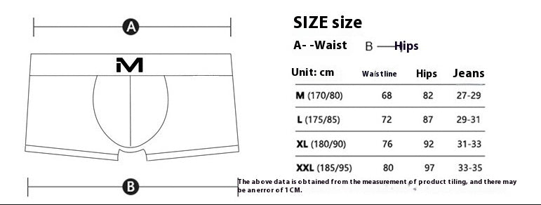 Sous-vêtements pour hommes Cotton Low Waist Slim Boxers