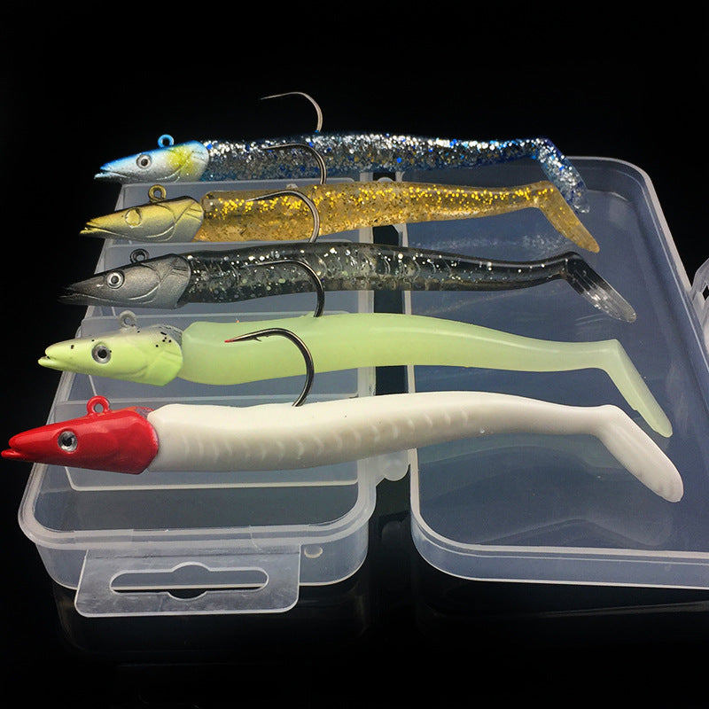 Seluya Tête de plomb Crochet doux poisson Bionic Bait Set