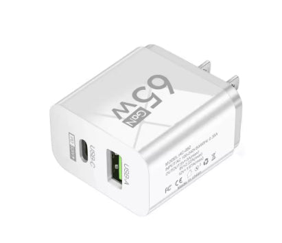 65W Carré givré 1USB 2PD Chargeur de téléphone portable multiports 5v2a 12W Char standard