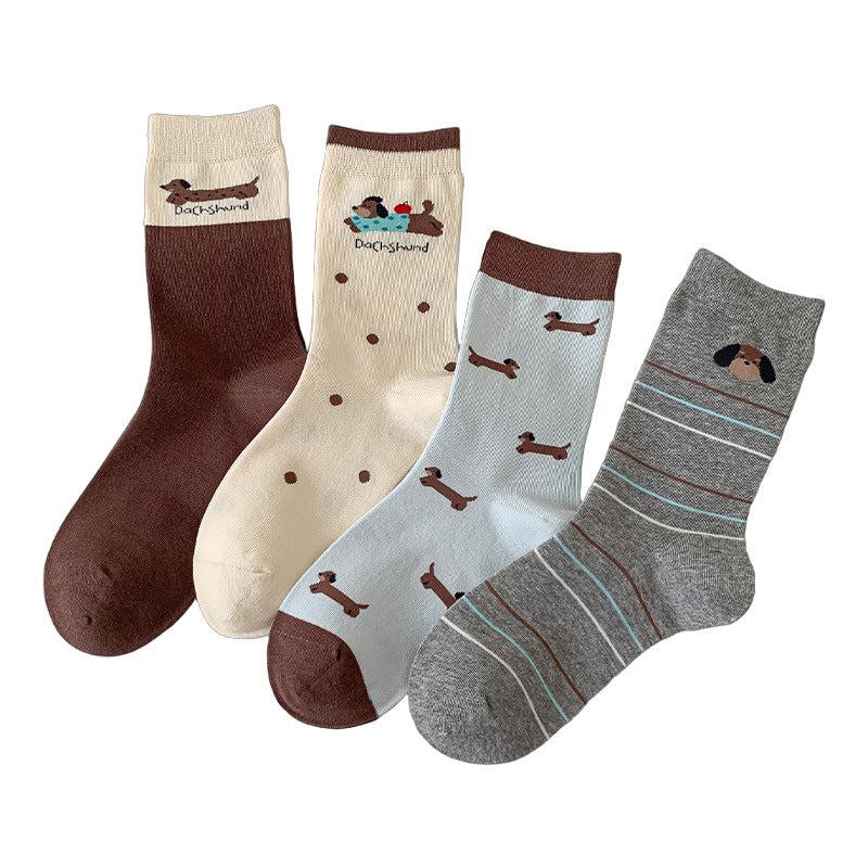 Chaussettes de caricature mi-calf australien Coton sans couture cheville pour les femmes