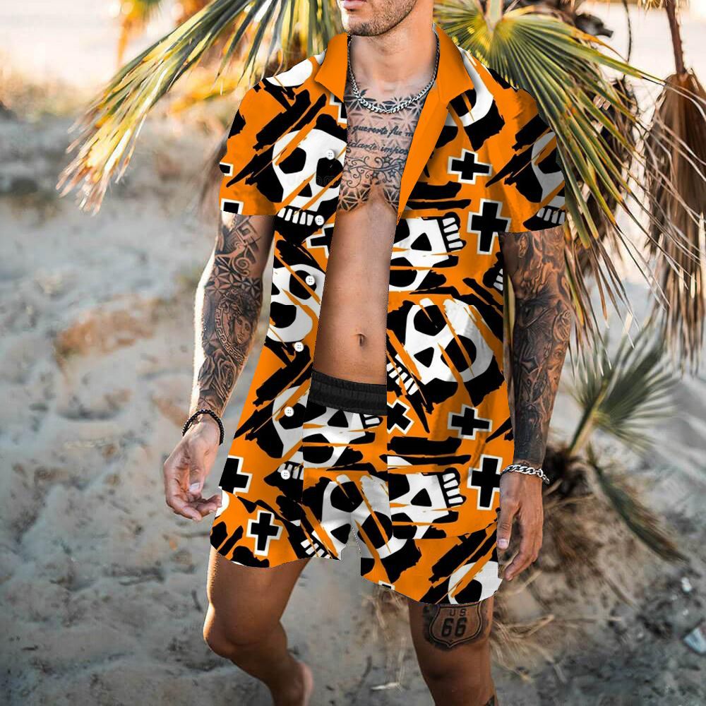 Ensemble de chemise et de shorts pour homme imprimé en 3D