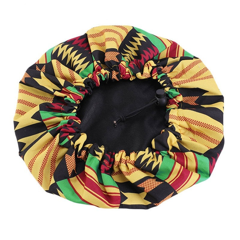 Chapeau rond double couche imprimé
