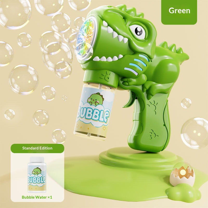 Influenceur-style Automatic Bubble Machine Handheld Dinosaur Bubble Gun pour enfants