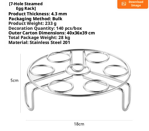 Stainless Steel Egg Steamer Rack 17*3cm -1