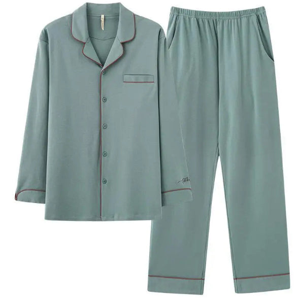 Hommes Minimalist Long Sleeve Loungewear Pajamas