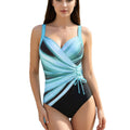 Maillot de bain sans dos imprimé rayé pour femme Bikini