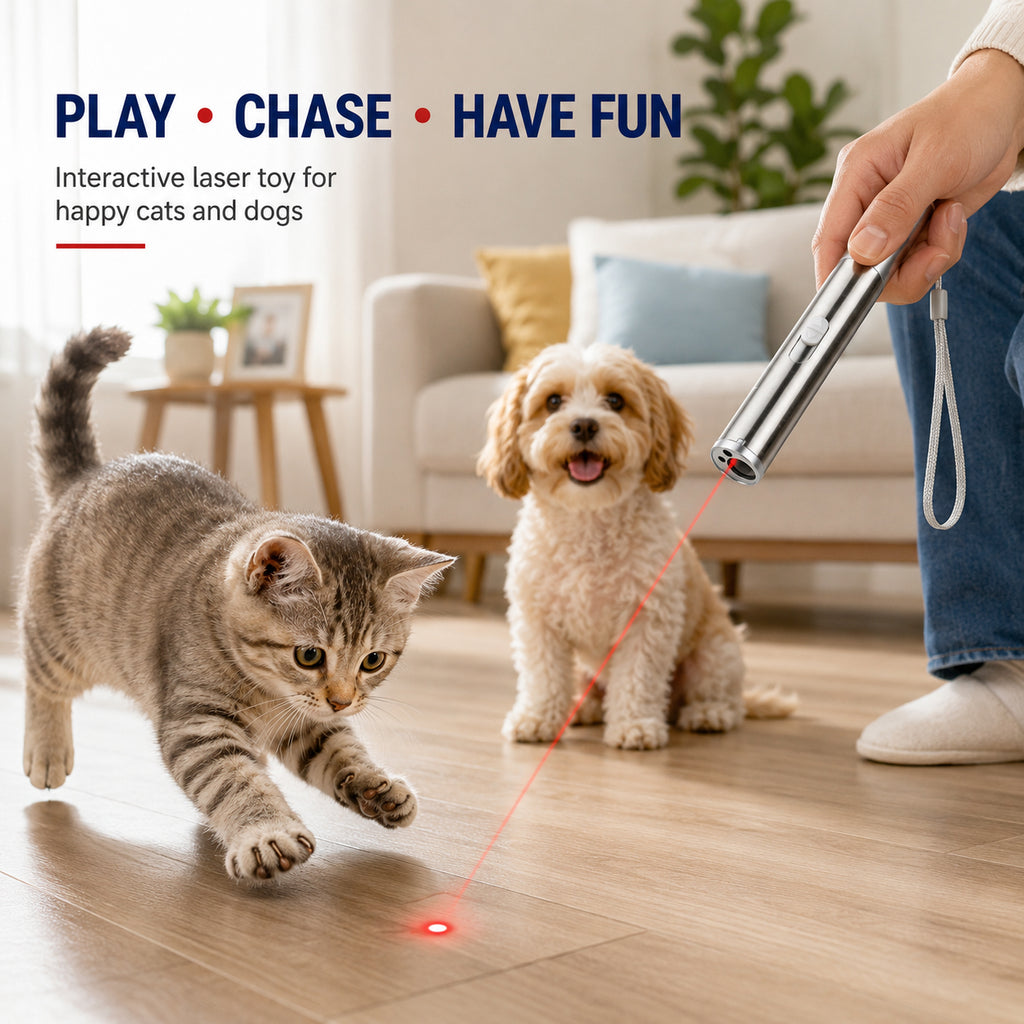 Pointeur laser 3-en-1 pour chats et chiens