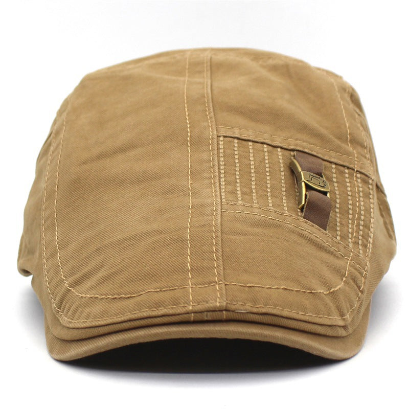 Bracelet en cuir Jeans Button Hommes et femmes Retro Peaked Cap