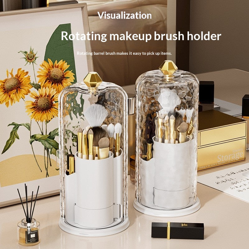 Porte-brosse de maquillage rotatif