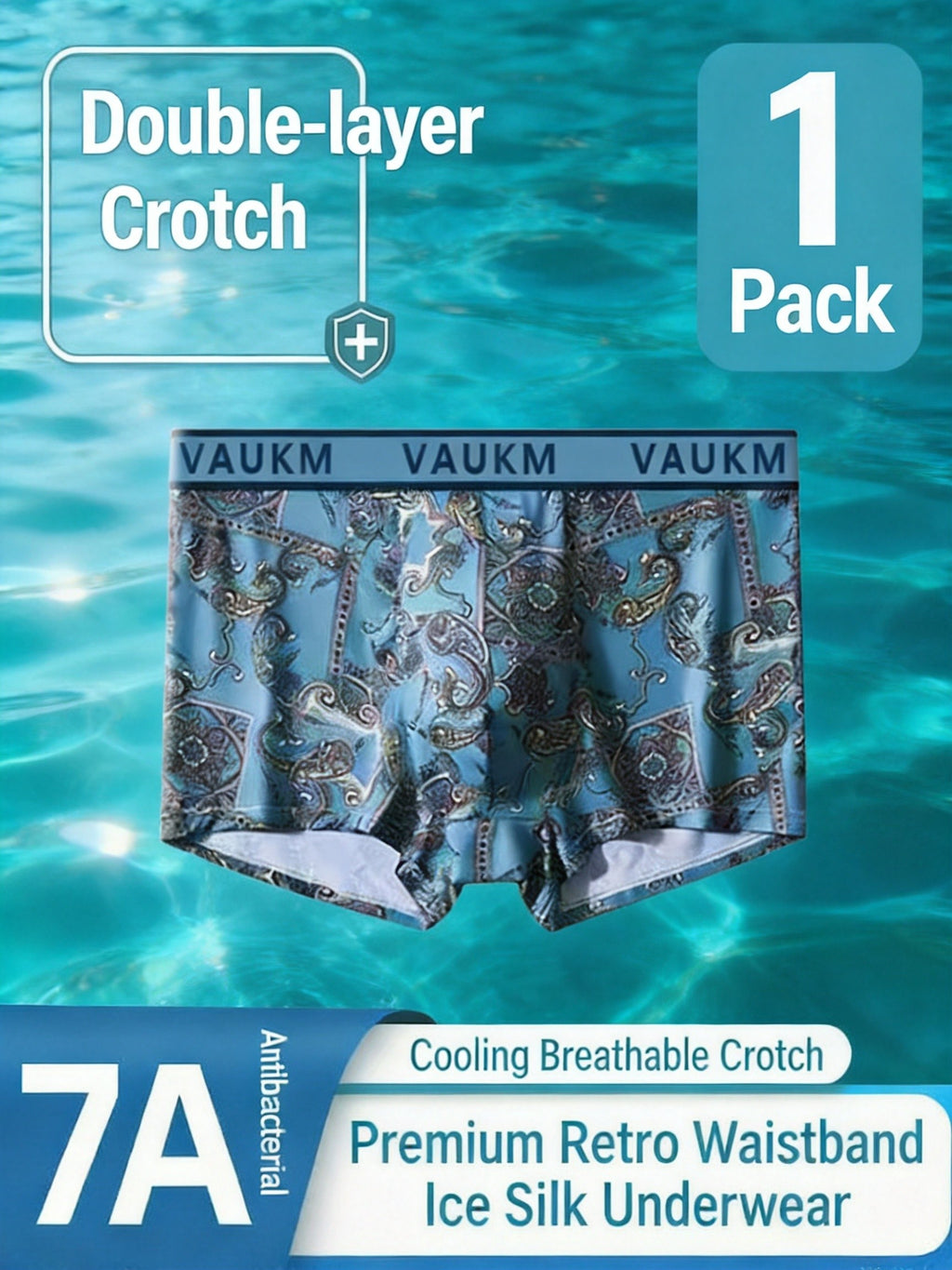 Sous-vêtements en soie de glace pour homme style chinois Boxer pour homme Respirant Grande Taille Antibacter