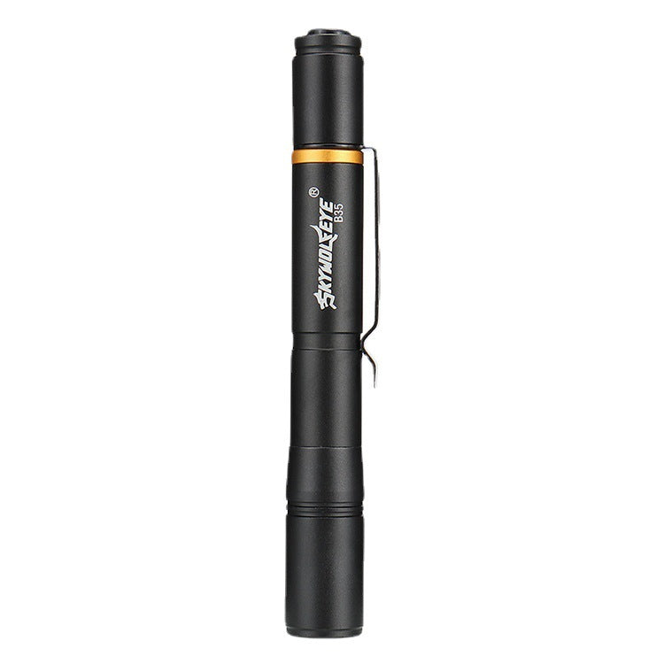 Mini-portable LED stylo-forme forte lampe de poche lampe jaune blanc
