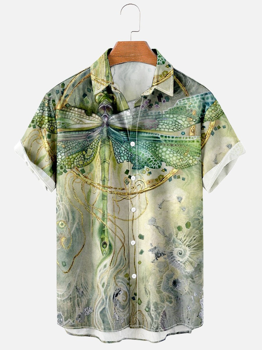 Chemise à manches courtes imprimé numérique 3D pour homme de grande taille