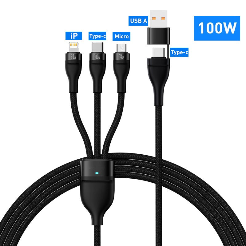 3 en 1 câble USB C pour IPhone 14 Pro 11 câble chargeur 100W