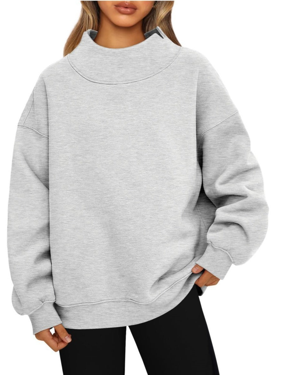 Sweatshirt de style européen et américain d'Amazon Sweat à manches longues Sweat-shirt de pull à col haute C