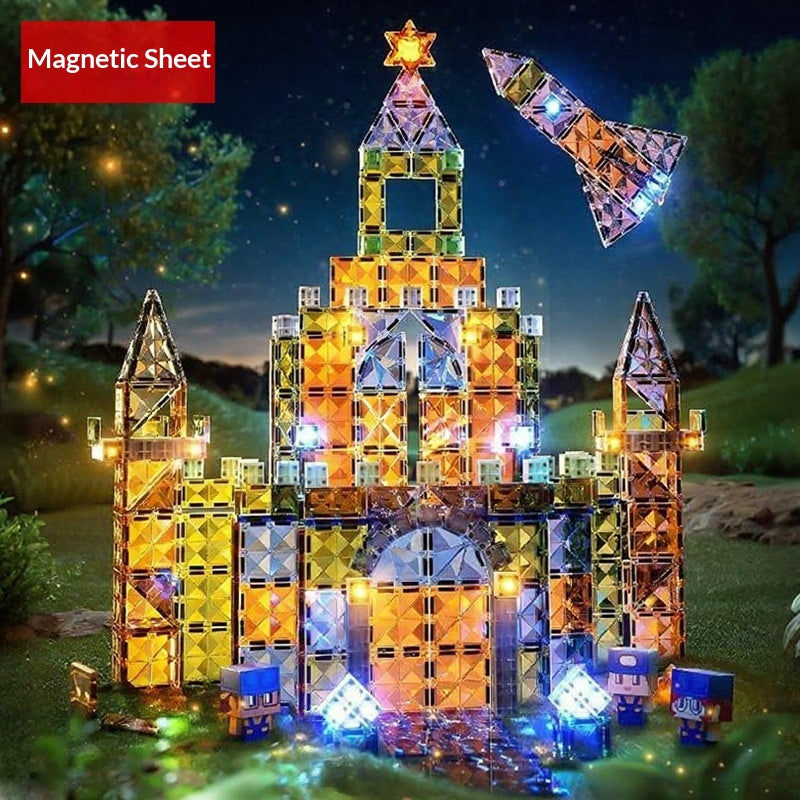 Creative Building Block Tower avec un jouet éducatif d'aimant puissant de Windows coloré