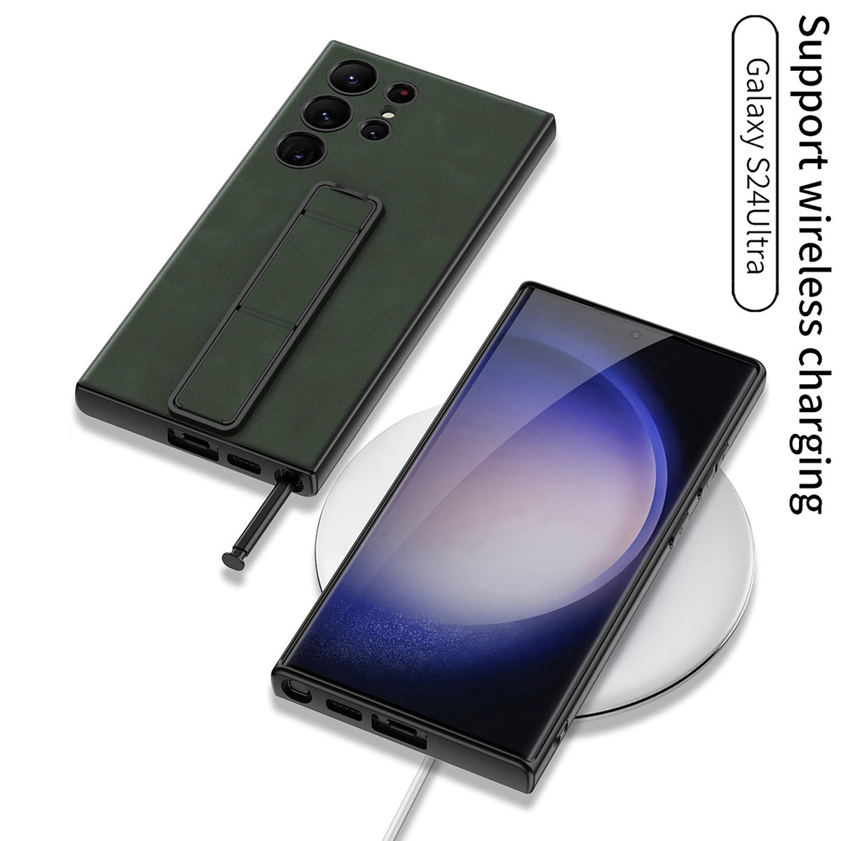 Coque de téléphone pliant S24ultra Étui dur résistant à la chute S24plus