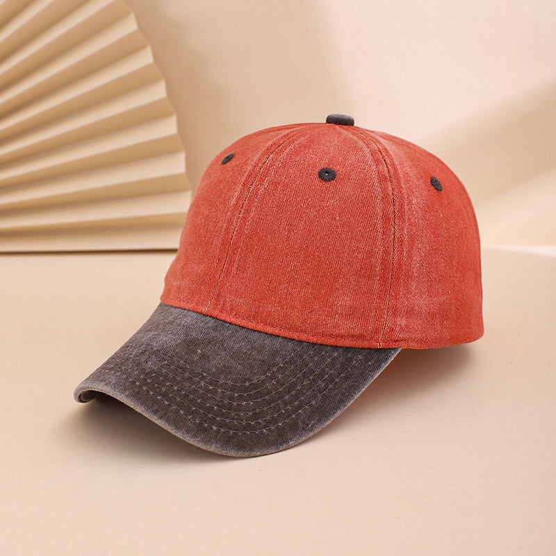 Casquette ronde réglable multicolore avec finition lavée