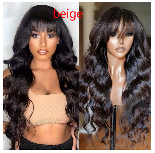 AliExpress Foreign Trade Long Wavy Full Head Wig