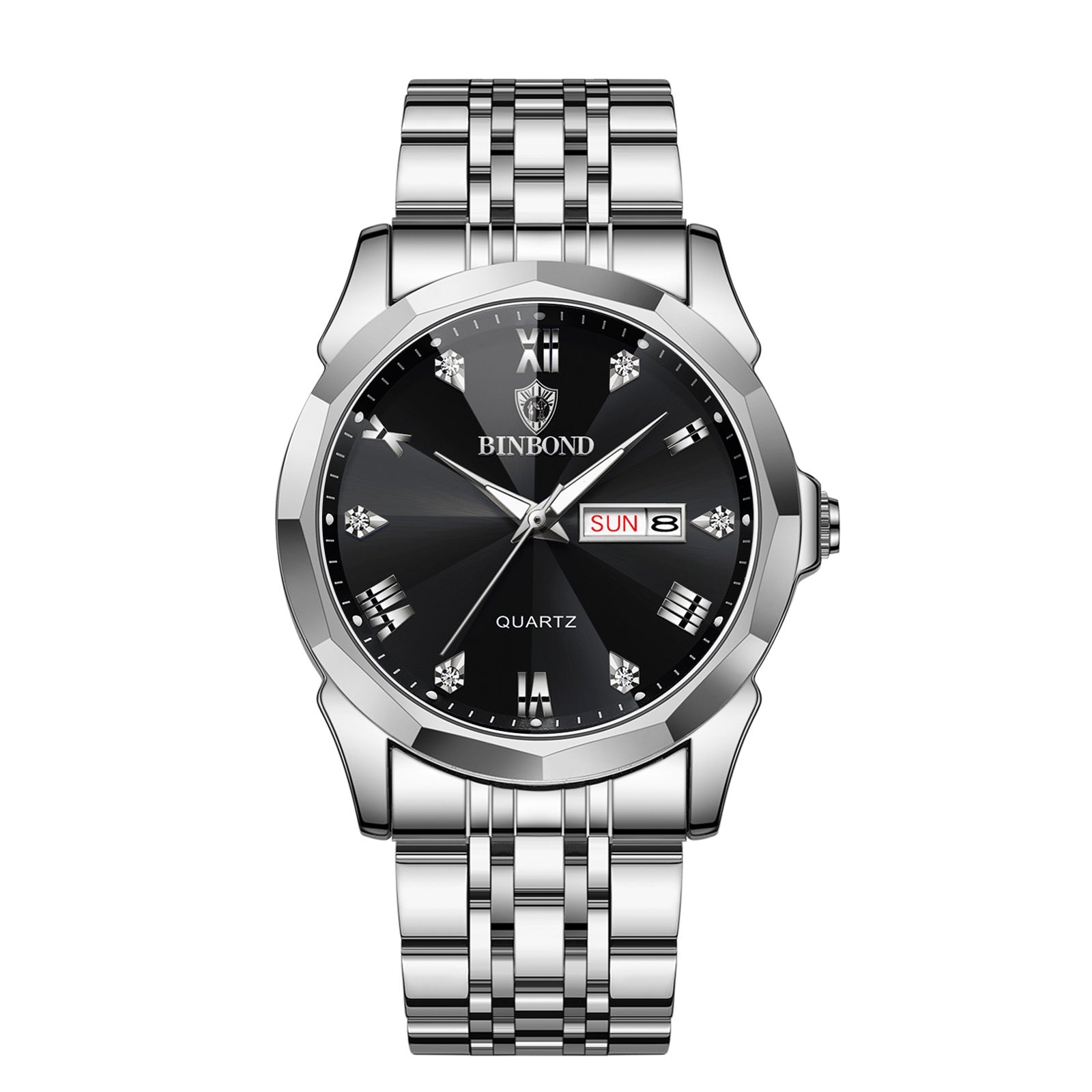 Style homme collège étudiant double calendrier électronique quartz montre étanche