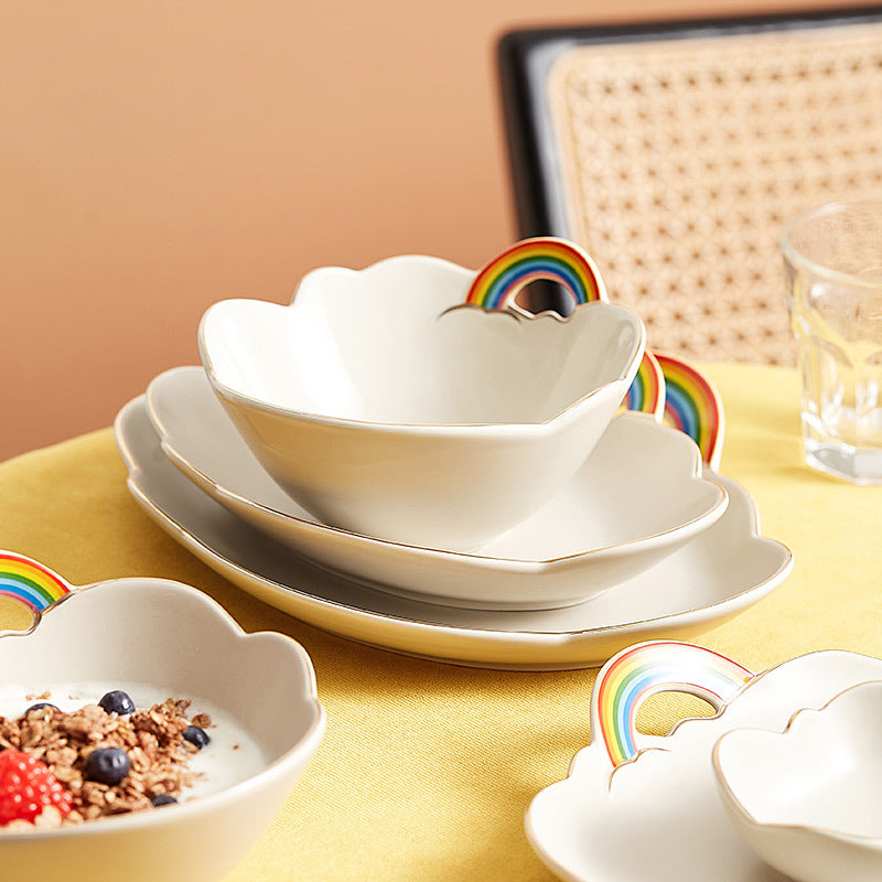Rainbow Ceramic Table de petit déjeuner Articles de ménage haute valeur