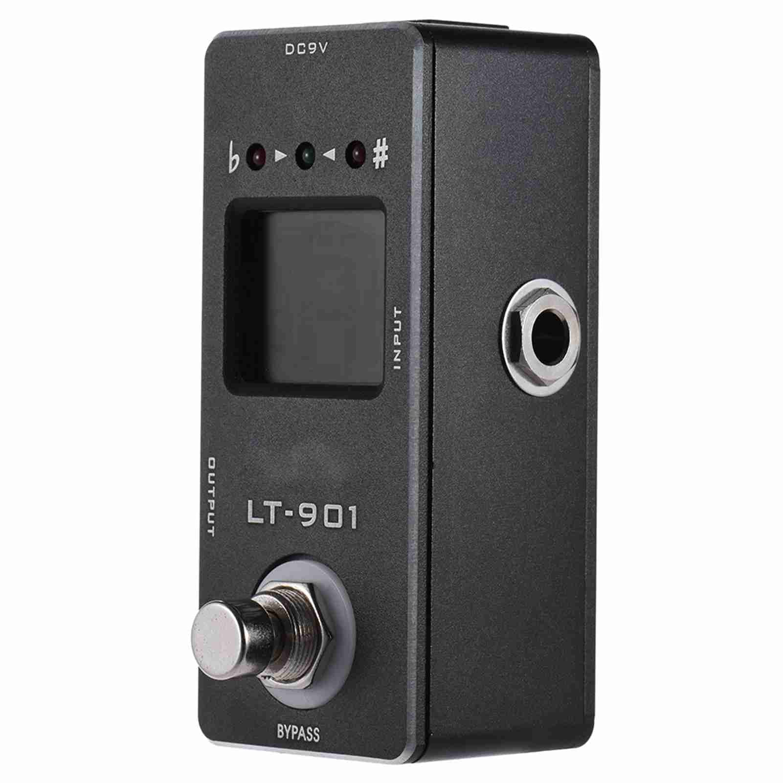 Mini Tuner de guitare chromatique Effet de pédale Vrai Bypass Affichage LCD
