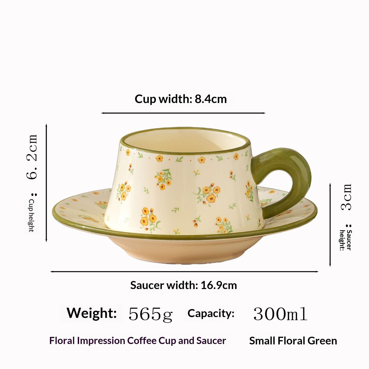 Exquise coupe en céramique haut de gamme et set de sauce pour café