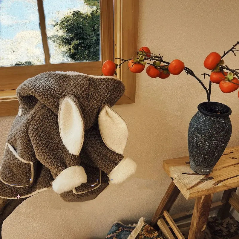 Lambswool Vest à capuche Veste fashionable Veste Vêtements de dessus