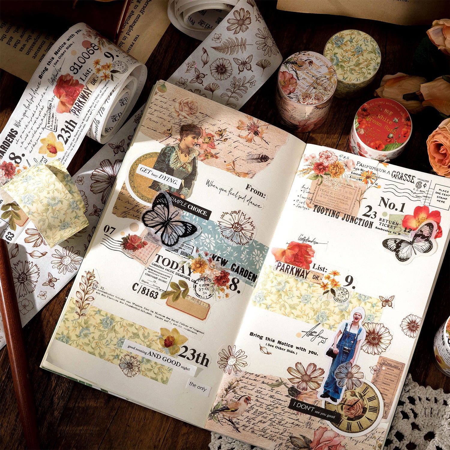Papier aquarelle vintage pour femme