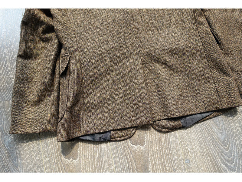 Style américain Vintage Herringbone Tweed lourd poids veste de travail en laine