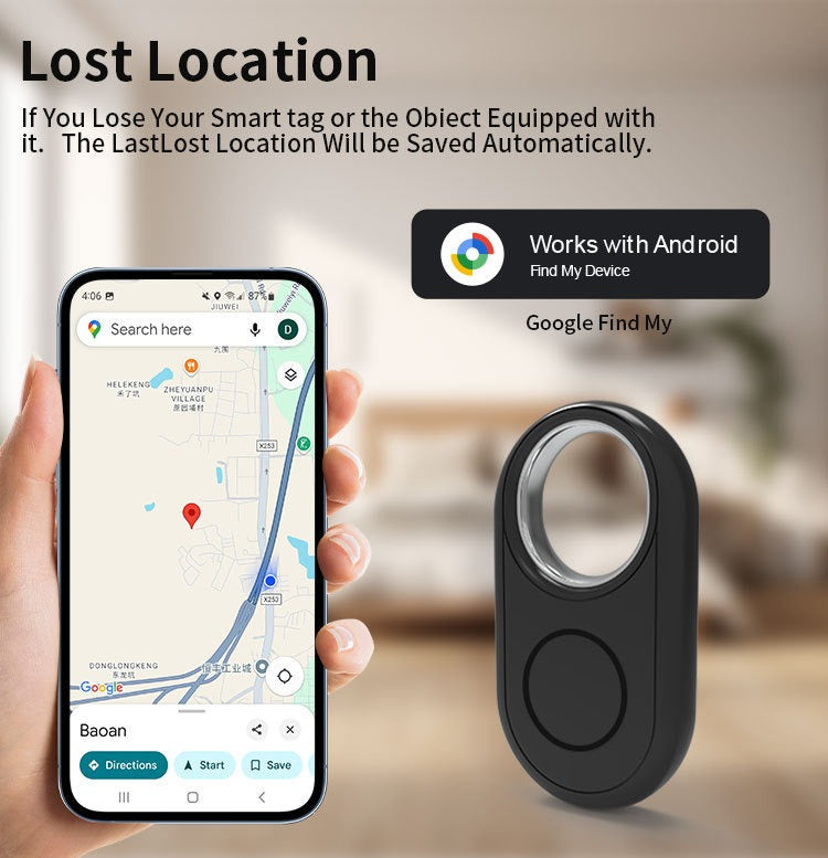 Recherche Google Global Tracking Anti-Loss Device Sac à dos GPS Chaîne de clés Trouvez Android ITag