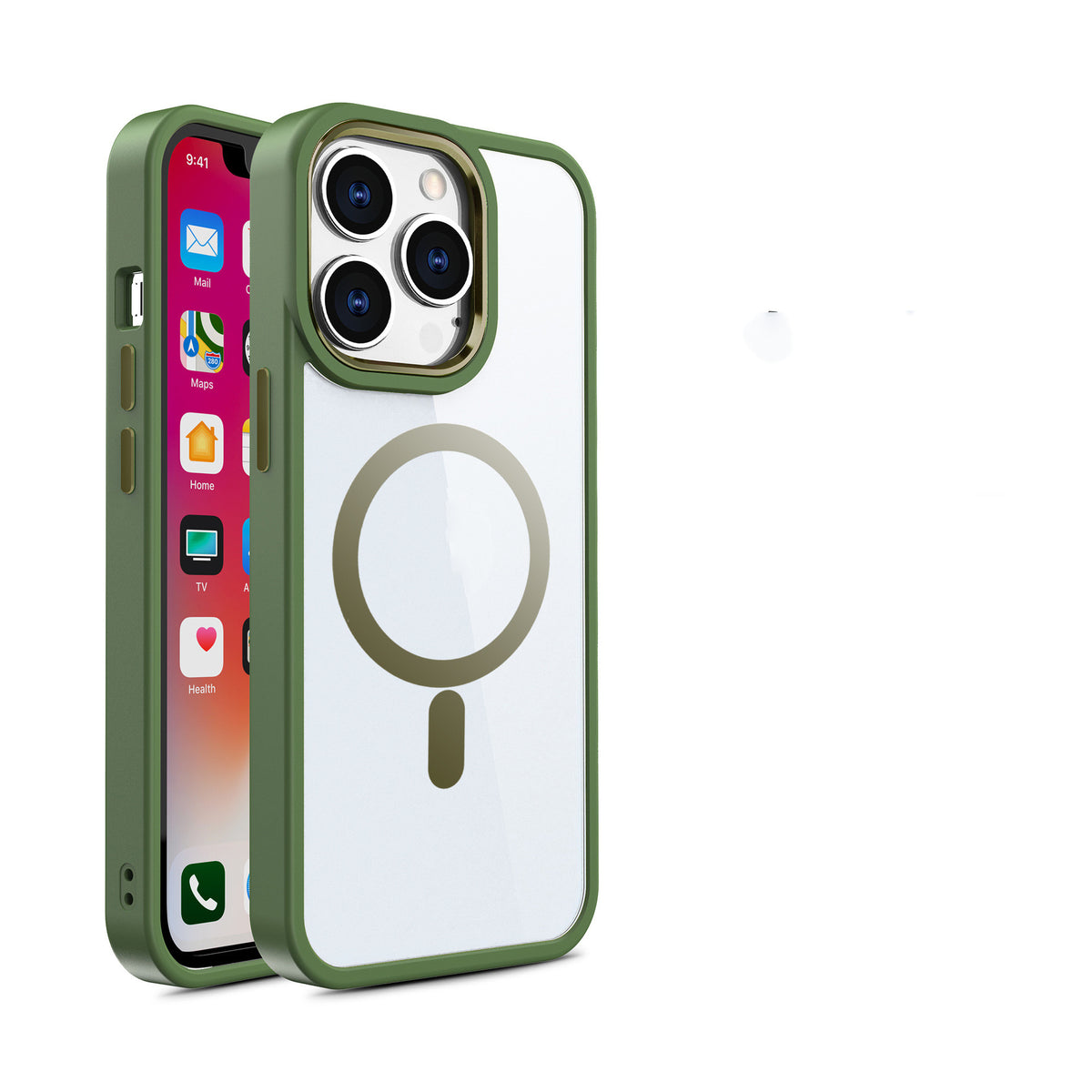 Boîtier magnétique Étui de protection pour téléphone transparent