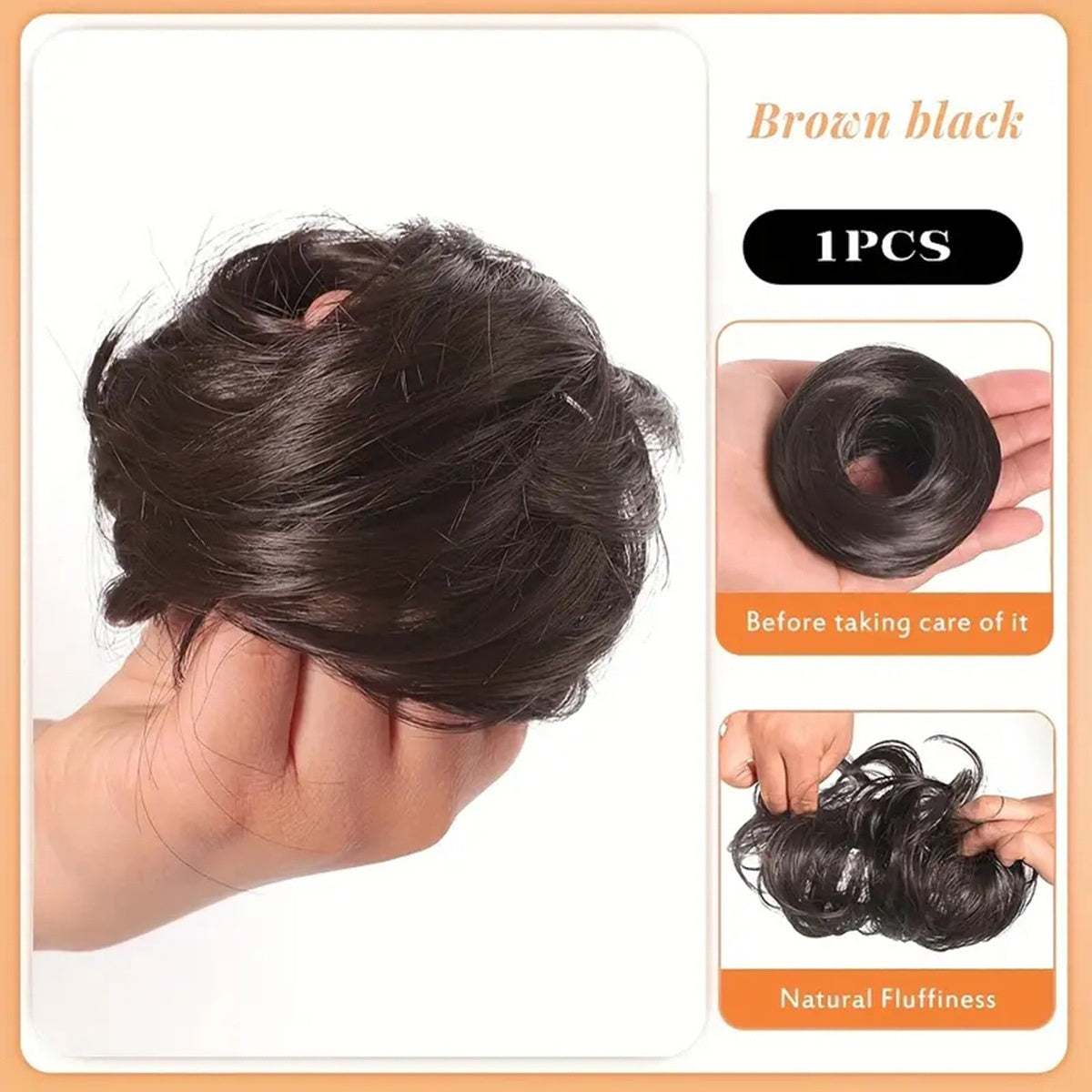Simulation de boucles de cheveux féminines avec perruque et bande de caoutchouc