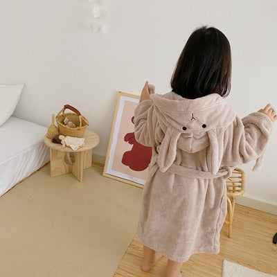 Serviette de bain à capuche de lapin