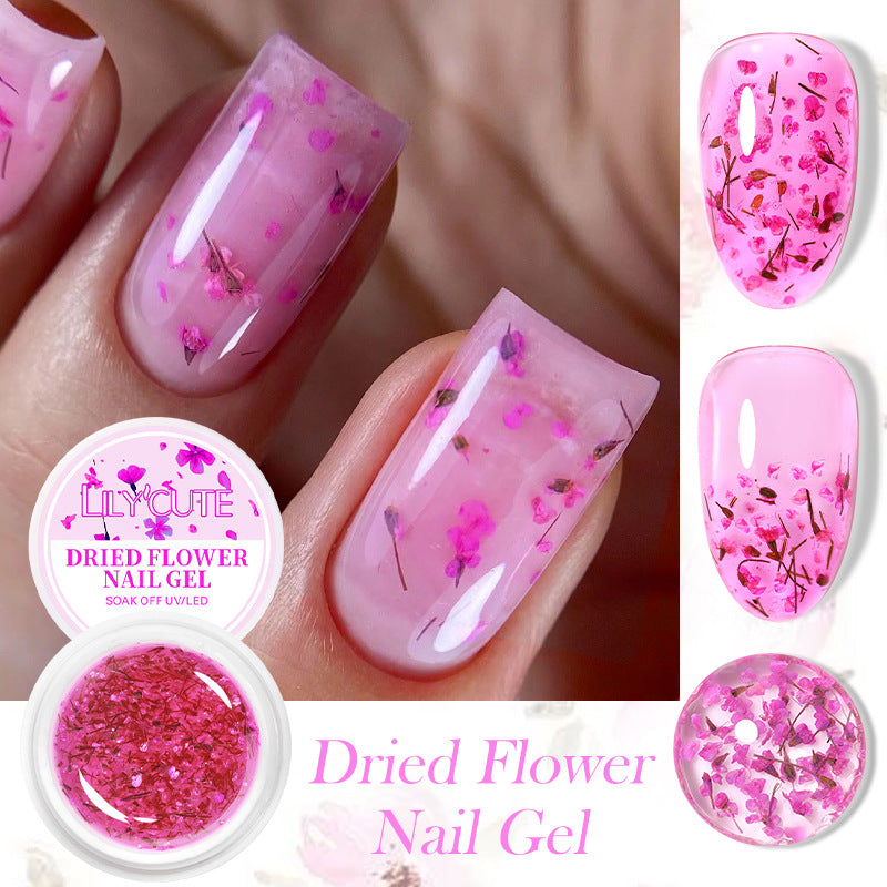 Gel de fleur séché aux ongles
