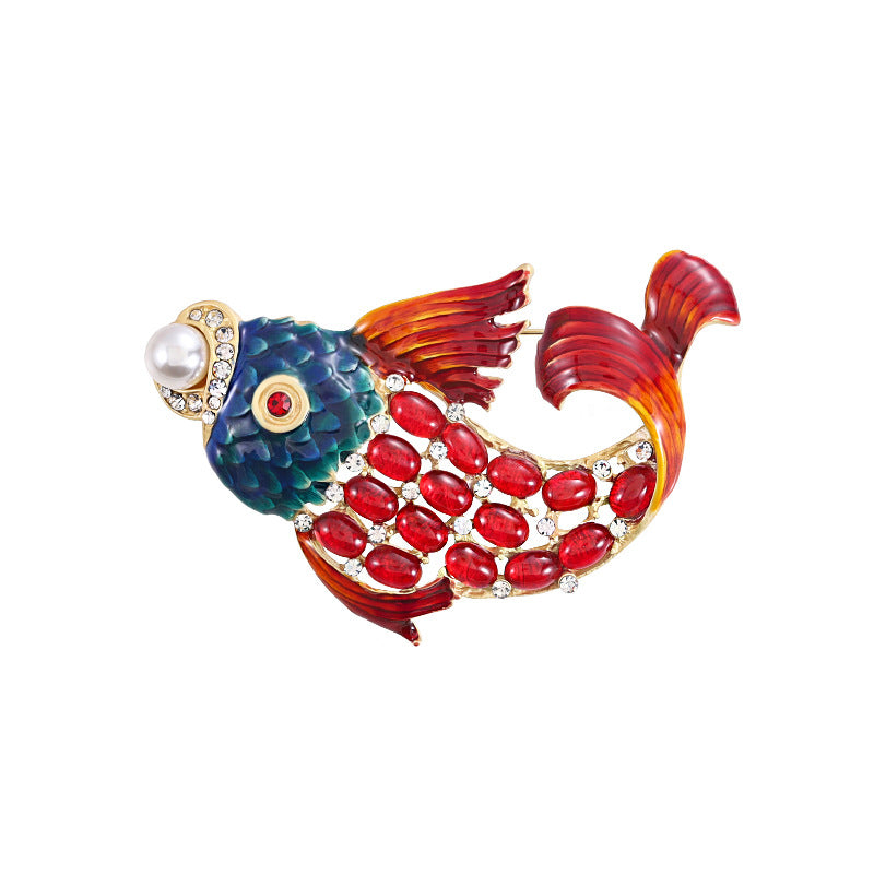 Accessoire à broche de homard en émanel pour femmes