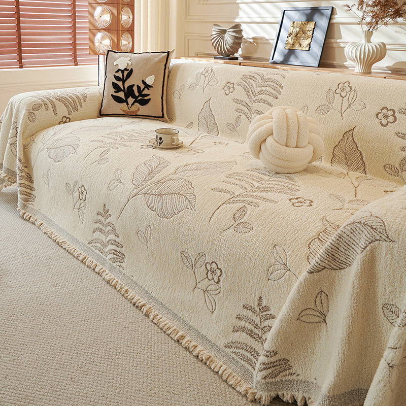 Hiver En peluche de luxe Chenille Retro Canapé Couverture