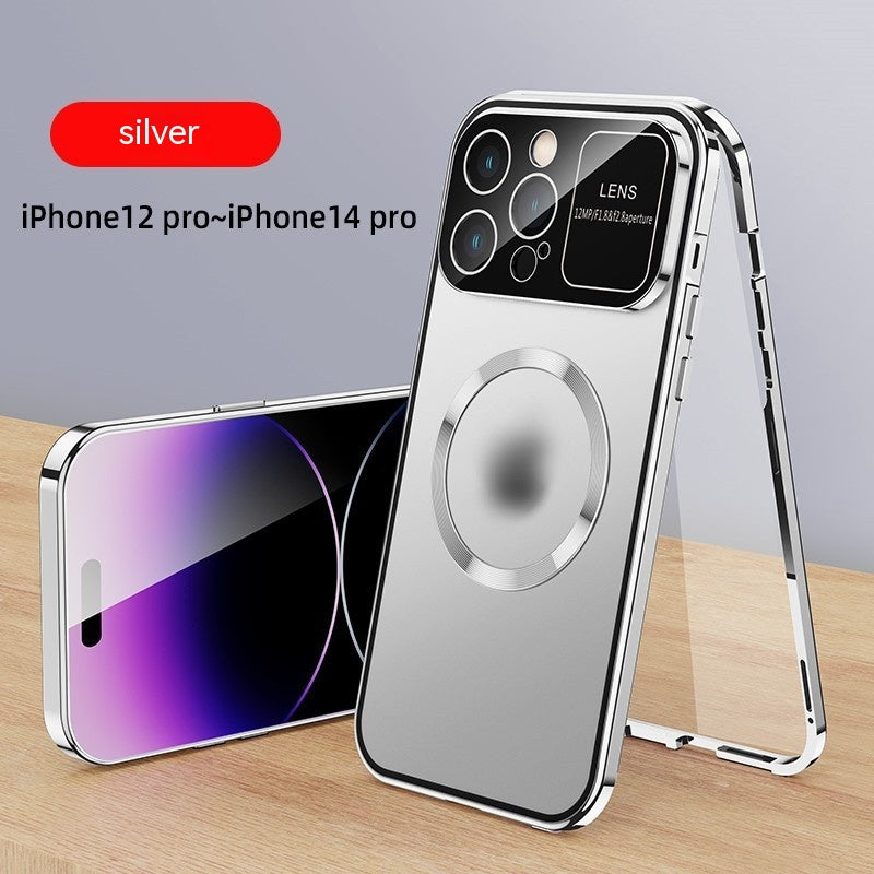 Coque de téléphone Double côté verre magnétique protection